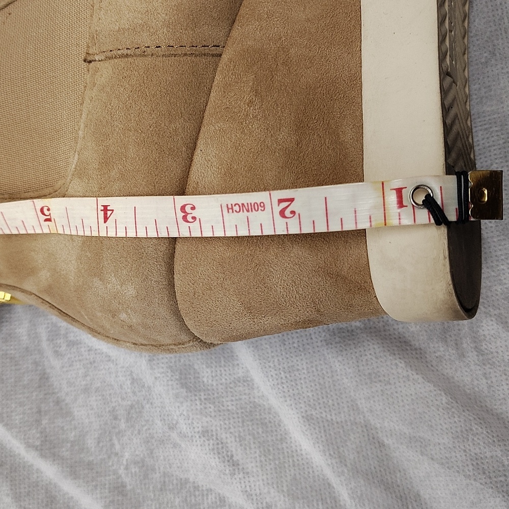 Lauren Ralph Lauren Women's Reade Wedge Booties Light Camel Size 9 - Picture 7 of 7